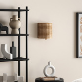 Temple &amp; Webster Dune Drum Rattan Wall Sconce