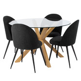 Temple &amp; Webster Black Charlie Dining Chairs