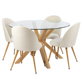 Temple &amp; Webster 120cm Charlie Round Glass Dining Table