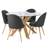 Temple &amp; Webster 120cm Charlie Round Glass Dining Table