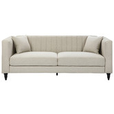 Temple & Webster Beige Charlotte 3 Seater Sofa