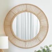 Temple & Webster Cora Round Rattan Mirror