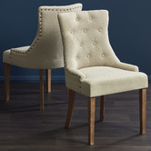 Temple &amp; Webster Beige Windsor Scoop Back Dining Chairs