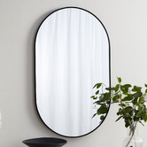 Temple &amp; Webster Tate Oval Metal Framed Wall Mirror