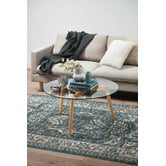 Temple &amp; Webster Stad Round Glass-Top Coffee Table