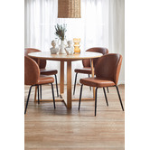 Temple & Webster Olwen Oak Wood Round Dining Table