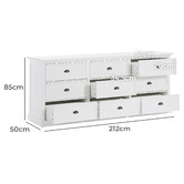Temple &amp; Webster Hamptons 9 Drawer Chest