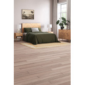 Temple &amp; Webster Dion Herringbone Queen Oak Wood Bedhead
