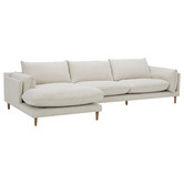 Temple &amp; Webster Terry 3 Seater Sofa with Chaise