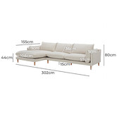 Temple &amp; Webster Terry 3 Seater Sofa with Chaise