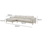 Temple &amp; Webster Terry 4 Seater Sofa with Chaise