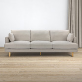 Temple &amp; Webster Bungalow Premium 3 Seater Fabric Sofa