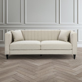 Temple &amp; Webster Beige Charlotte 3 Seater Sofa