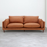 Temple &amp; Webster Terry 3 Seater Premium Genuine Leather Sofa