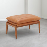 Temple &amp; Webster Aldric Genuine Leather Ottoman