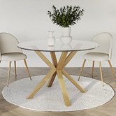 Temple &amp; Webster 120cm Charlie Round Glass Dining Table