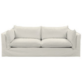Temple &amp; Webster Jude 3 Seater Slipcover Sofa, Armchair, &amp; Ottoman Set