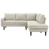 Temple &amp; Webster Beige Stockholm 5 Seater Sofa with Chaise