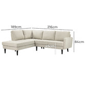 Temple &amp; Webster Beige Stockholm 5 Seater Sofa with Chaise