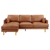 Temple &amp; Webster Tan Bungalow Premium 3 Seater Sofa &amp; Ottoman Set