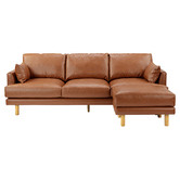 Temple &amp; Webster Tan Bungalow Premium 3 Seater Sofa &amp; Ottoman Set