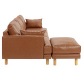Temple &amp; Webster Tan Bungalow Premium 3 Seater Sofa &amp; Ottoman Set