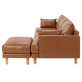 Temple &amp; Webster Tan Bungalow Premium 3 Seater Sofa &amp; Ottoman Set