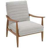 Temple &amp; Webster Stone Aldric Armchair &amp; Ottoman Set