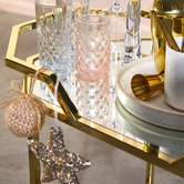 Temple &amp; Webster Bahamas Metal &amp; Glass Bar Cart