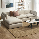 Temple &amp; Webster Martine Premium 4 Piece Chaise Set