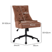 Temple &amp; Webster Tan Windsor Scoop Back Office Chair