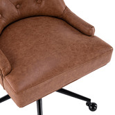 Temple &amp; Webster Tan Windsor Scoop Back Office Chair