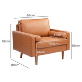 Temple &amp; Webster Stockholm Faux Leather Sofa &amp; Armchair Set