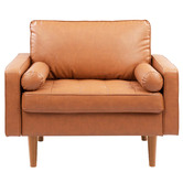 Temple &amp; Webster Stockholm Faux Leather Sofa &amp; Armchair Set
