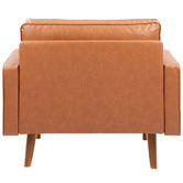 Temple &amp; Webster Stockholm Faux Leather Armchair &amp; Ottoman Set