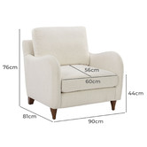 Temple &amp; Webster Adelaide Boucl&eacute; Armchair