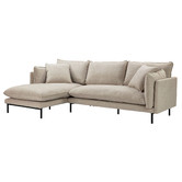 Temple &amp; Webster Natural Bellamy 3 Seater Sofa with Chaise
