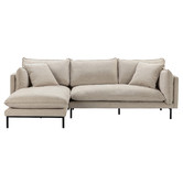 Temple &amp; Webster Natural Bellamy 3 Seater Sofa with Chaise