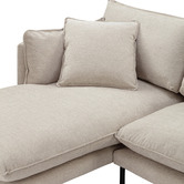 Temple &amp; Webster Natural Bellamy 3 Seater Sofa with Chaise