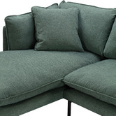 Temple &amp; Webster Ocean Green Bellamy 3 Seater Sofa with Chaise