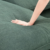 Temple &amp; Webster Ocean Green Bellamy 3 Seater Sofa with Chaise