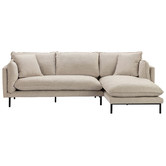 Temple &amp; Webster Natural Bellamy 3 Seater Sofa with Chaise