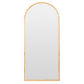 Temple &amp; Webster Natural Timber Arched Full Length Mirror