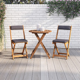 Temple &amp; Webster Cordoba 3 Piece Foldable Acacia Patio Set