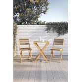 Temple &amp; Webster 2 Seater Sage Acacia Wood Outdoor Folding Bistro Set