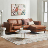 Temple &amp; Webster Brahm Premium 3 Seater Sofa with Reversible Chaise