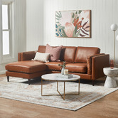 Temple & Webster Brahm Premium 3 Seater Sofa With Reversible Chaise