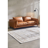 Temple &amp; Webster Terry Premium Genuine Leather Sofa