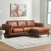 Temple &amp; Webster Brahm Premium 3 Seater Sofa with Reversible Chaise
