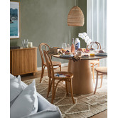 Temple &amp; Webster 150cm Vincent Premium Tambour Oak Wood Sideboard Buffet